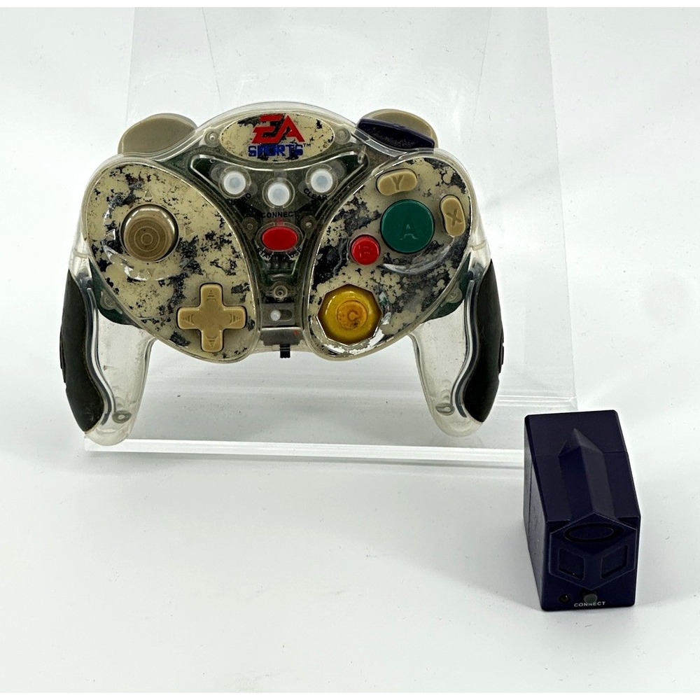 EA Sports Clear Wireless Controller w/ Receiver for Nintendo GameCube